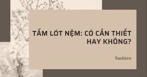 Tấm lót nệm